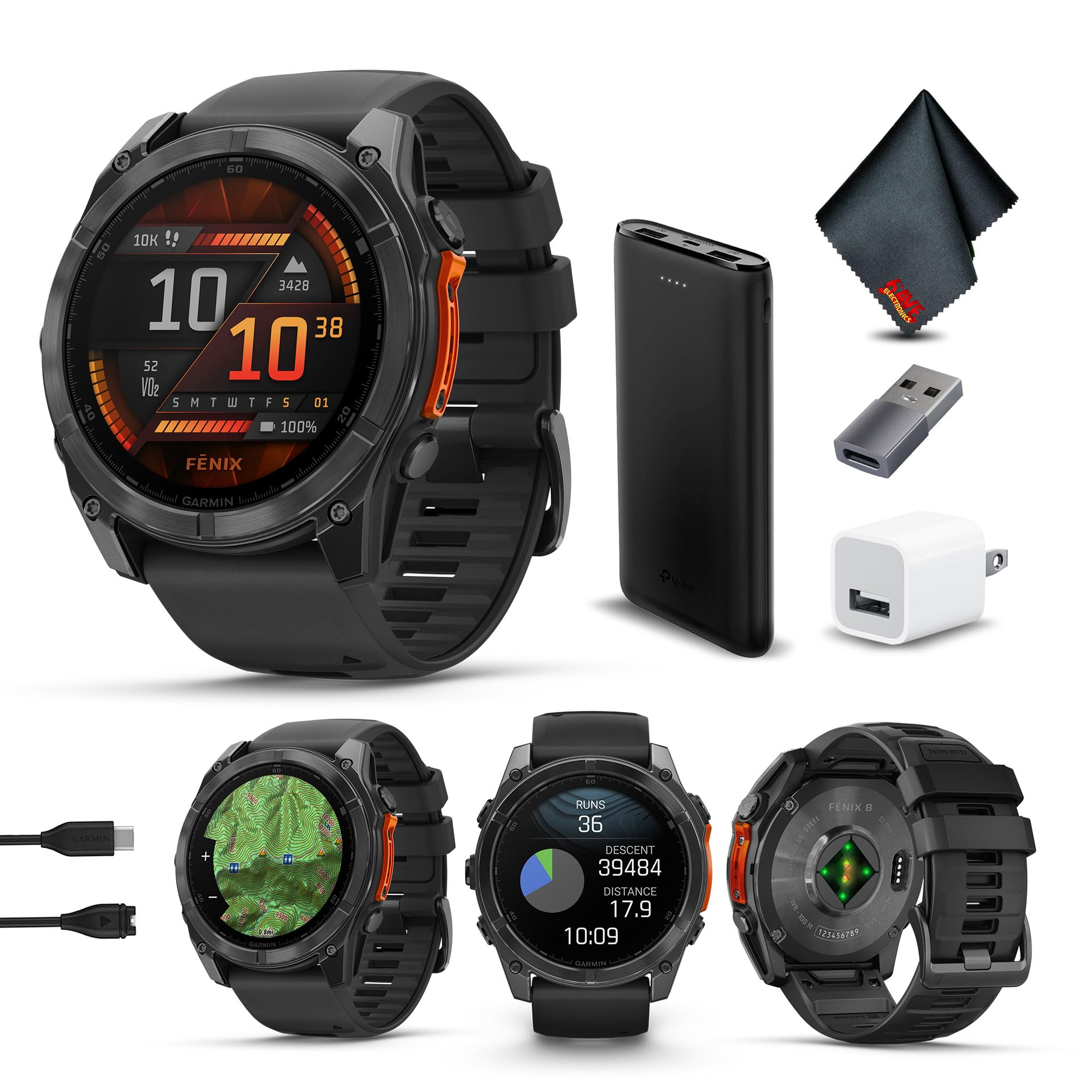 Amazon.com: Garmin Fenix 8 51MM AMOLED Multisport GPS Smartwatch